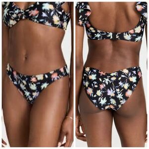 Tanya Taylor Orelia Bikini Bottoms Lily Haze Black Multi Bottom XS  S NWT 95